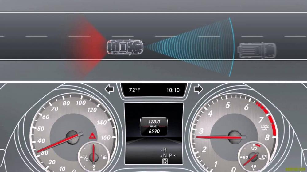 Nguyên lý hoạt động của hệ thống phòng ngừa va chạm CPA Plus trên xe Mercedes-Benz